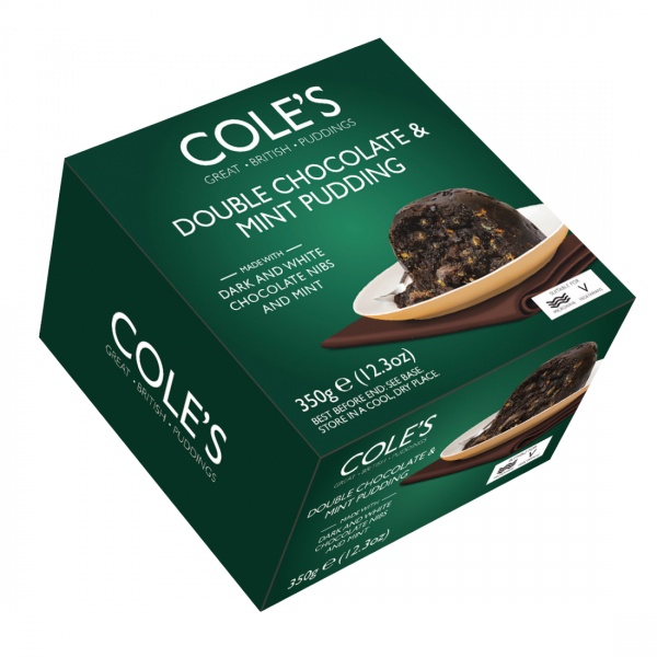 Double Chocolate & Mint Christmas Pudding Cole's 350g